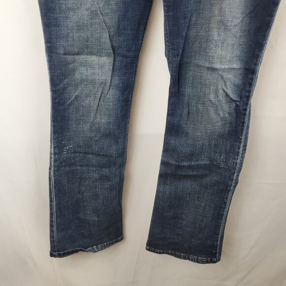 Wrangler Bootcut Womens Dark Blue Wash Denim Jeans Sz 9 x 34 - Picture 3 of 14